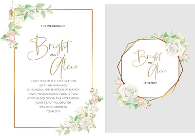 Wedding Invite branding design graphic design illustration typography vector
