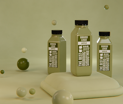 Juice Bottles 3d branding illustration product render render