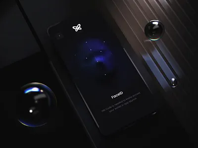 FaceID Animation Concept 3d android animation app banking blockchain crypto defi design face id faceid interface ios iphone mobile ui ux wallet web 3 web3