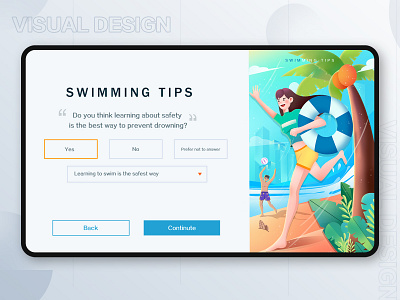 Swimming knowledge-website graphic design illustration ui