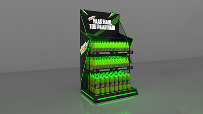 Mountain Dew Display Stand For LMT 2023 3d art 3d modeling 3d modelling 3dartist beverages branding design dew dew display rack dew display stand display rack display stand fsu illustration logo mountain dew pepsico vector