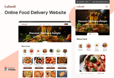 Lafoodi - Food Delivery Website food food delivery food delivery landing page food delivery web food delivery website food delivery website design food delivery website ui