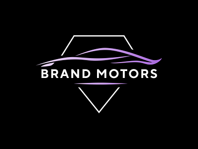 Brand Motors Logo branding car crystal identity logo motors