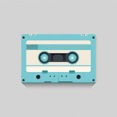 Blue Cassette Logo Brand branding cassette graphic design logo logodesign minimal logos minimal tape vector