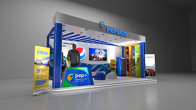 PepsiCo Career Fair Stall Design IBA Karachi 3d art 3d modeling 3d modelling 3d stall 3dartist branding design exhibition stall graphic design illustration logo stall design vector