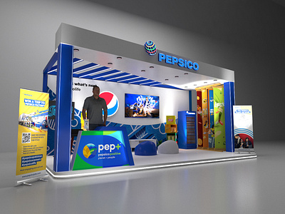 PepsiCo Career Fair Stall Design IBA Karachi 3d art 3d modeling 3d modelling 3d stall 3dartist branding design exhibition stall graphic design illustration logo stall design vector