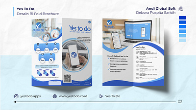 Bi Fold Brochure Design_Yes To Do Aplication branding design graphic design illustration illustration art logo typography ui ux vector