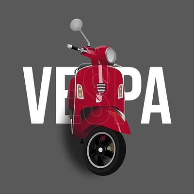 Illustasi Vespa design graphic design illustration motor motorcycle old vector vespa