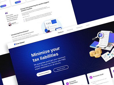 Landing Page - Tax branding design figma graphic design ui uiux ux vector