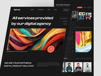 Digital Agency Landing Page Website agency agency website bold company creative creative agency creative direction design digital agency home page landing page portfolio portfolio website studio ui ux web web design website website design