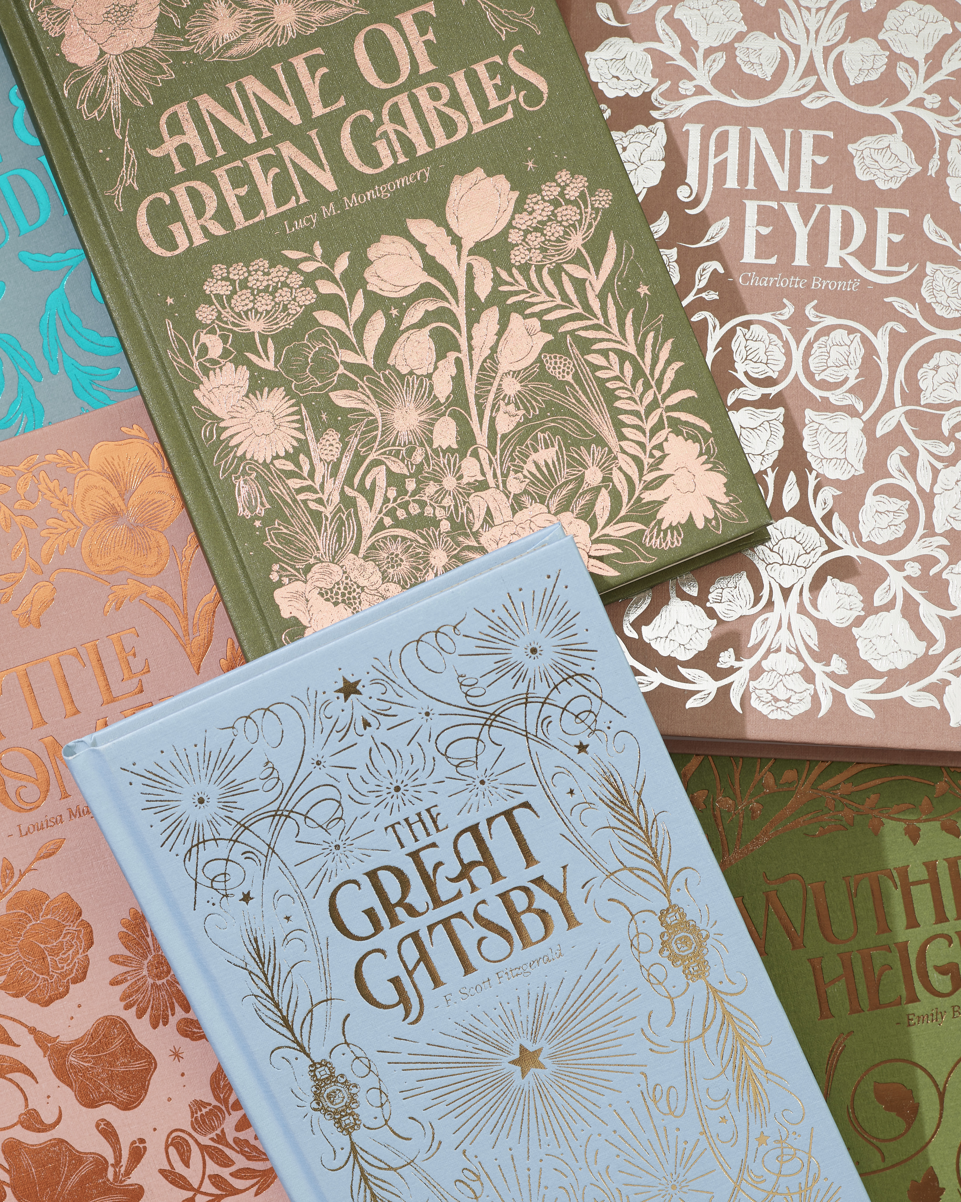 • Six Classic covers for Wordsworth edition • book branding covers edition flowers goldfoil illustration lettering lines print typography