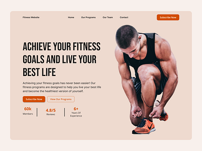 Fitness Website Concept black bodybuilding design fitness fitness landing page fitness website landing page landing page design orange ui ui ux ux webdesign website design