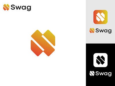 S swag - modern letter logo 3d letter logo a b c d f g h p r s t w x z m n abstract logo app artificial intelligence branding logo clothing brand digital agency dribbble latest short ill illustration landing page letter logo logo nft simple logo software studio tech technology developer vector