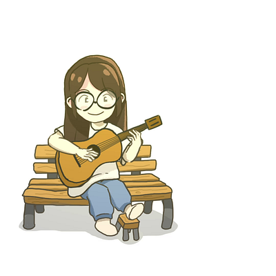 Play Guitar - 2d Animation GIF animation character illustration motion graphics