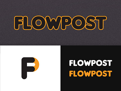Social Media Logo - FlowPost 3d app ui branding design figma graphic design illustration logo logo ui typography ui ui design ux uxui vector