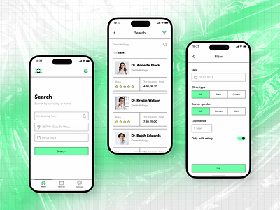 App - Doctor search app design mobile mobileapp ui ux