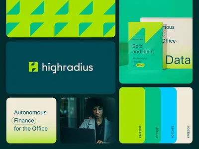 Highradius Branding abstract ai arrow bold branding corporate data dynamic finance fintech futuristic gradient growth h letter logo minimal money payment saas