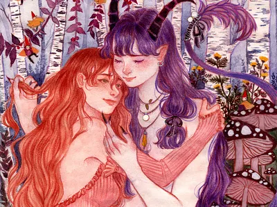 Forest of wonders bookillustration coloredpencils graphic design illustration traditionalart traditionalillustration watercolors