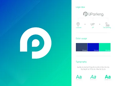 UParking - Brand identity guideline blendtool brand guideline brand identity branding car car logo case study design dribbble dribbble best shot graphic design identity location logo logo logo identity p letter parking parking logo u letter up logo