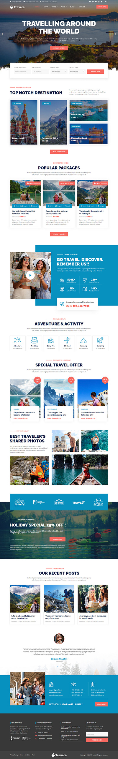 Travel and Tour - WordPress Website - aboassey aboassey branding design ecommerce graphic design illustration logo ui vector website wordpress