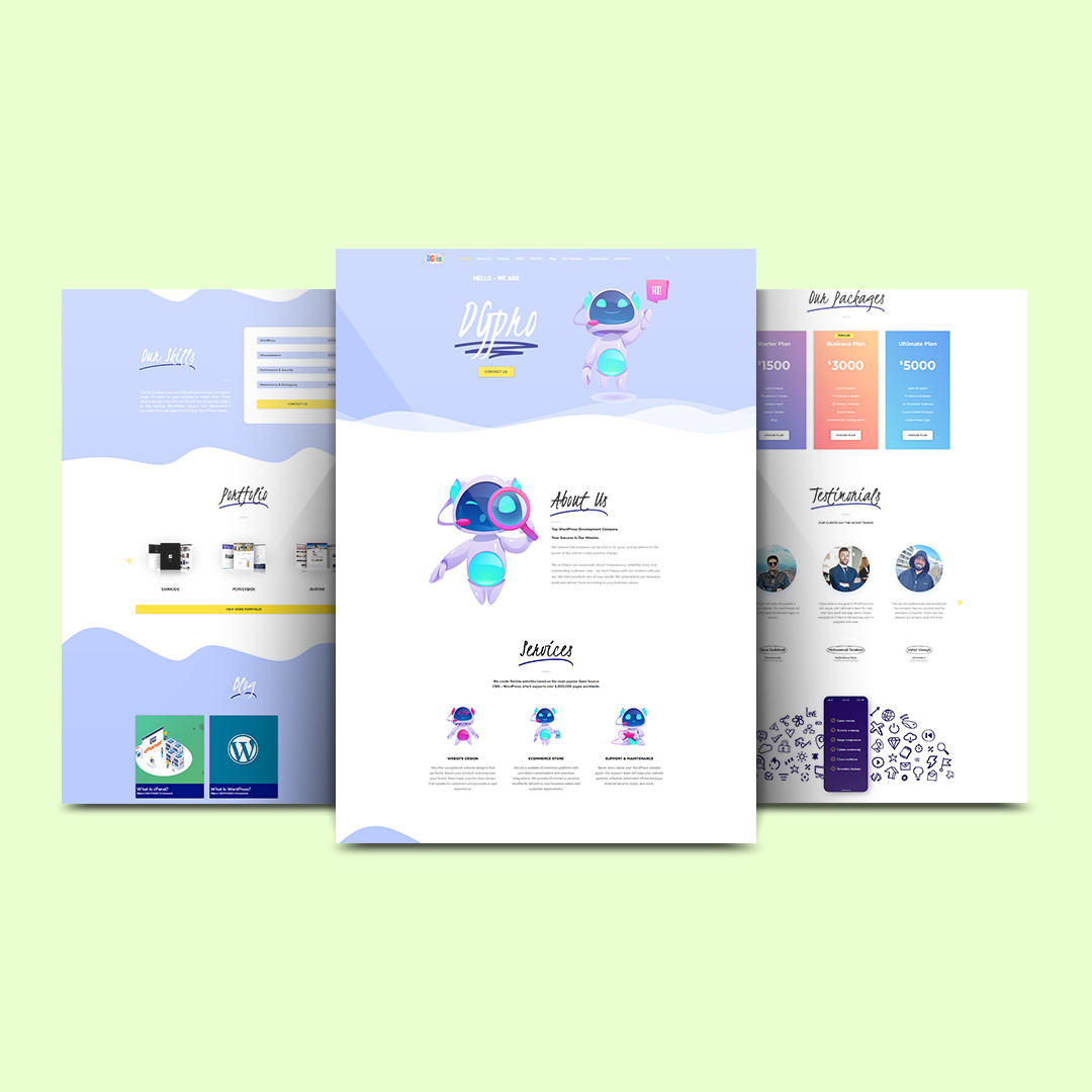DGpro - WordPress Website Design & Development Services elementor pro