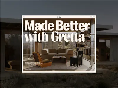 Architecture Landing Page Concept architecture design digital interior design landing page minimalist relume typography ui web