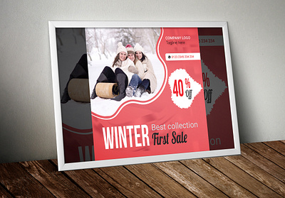 Socia media winter banner instagram ads