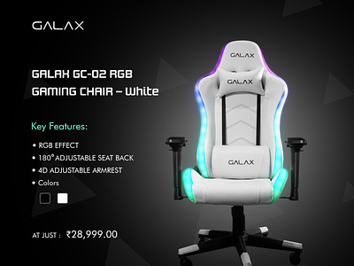 Gaming Chair Banner AD for Social Media chair advertisement design galax gaming chair gaming chair ad graphic design inspiration social media ad
