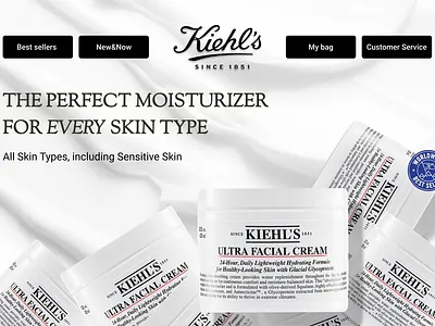 Kiehl's main page beauty branding custom design gra logo ui