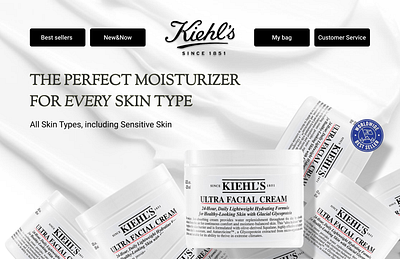 Kiehl's main page beauty branding custom design gra logo ui