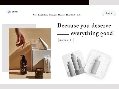 Skin Care E-commerce website design mini minimalistic new plain simple ui ux