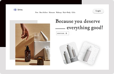 Skin Care E-commerce website design mini minimalistic new plain simple ui ux