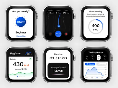 Trail Blazzer - Run Tracking Watch App applewatch digital digital watch fitness healthy app heart rate iwatch jogging modular run app running smartwatch track tracking watch watch ui watches watchface watchos widget