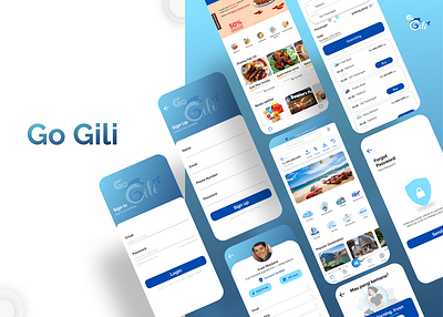 Go Gili Mobile App - Lombok Rides Made Easy with Go Gili app branding dashboard design gojek grab illustration logo minimal mobile mockup transport uber ui ux
