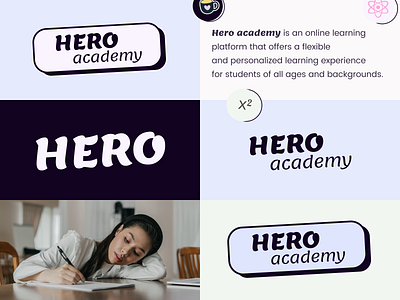 Logotype for online school. branding design figma graphic design hero screen illustration logo ui ux vector