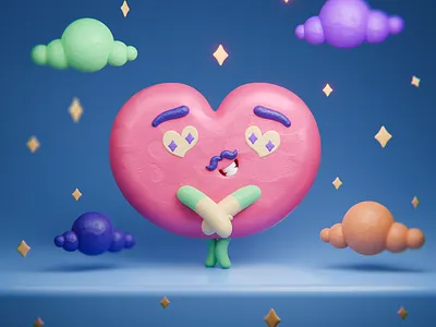 polite 3d 3d character 3d modeling art direction blender character design clay character