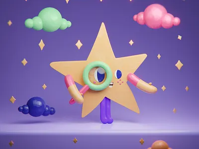 fair player 3d 3d character 3d modeling art direction blender character design clay character graphic design