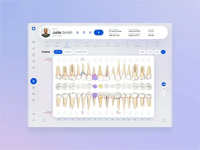 Tooth Health and Treatment Platform animation dashboard dental design digital agency dribbble inspiration illustration interaction interface medical motion graphics teeth tooth ui user interface