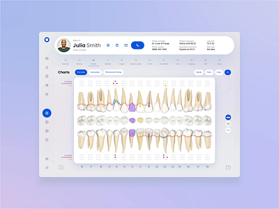 Tooth Health and Treatment Platform animation dashboard dental design digital agency dribbble inspiration illustration interaction interface medical motion graphics teeth tooth ui user interface