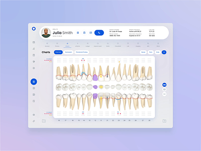 Tooth Health and Treatment Platform animation dashboard dental design digital agency dribbble inspiration illustration interaction interface medical motion graphics teeth tooth ui user interface
