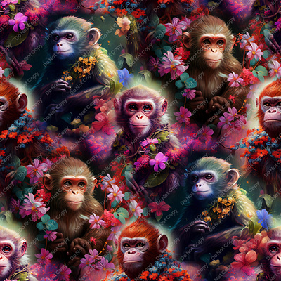 Monkey Seamless Pattern seamless pattern