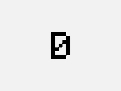 SD Monogram - SmartData blocks branding connection data digital geometric icon logo minimal monogram pixel smart symbol