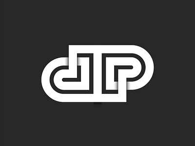 DP logo design black and white branding calligraphy d letter design dp initials dp letters dp logo emblem initials design linear art lines art logo design monogram design p letter parallel lines typography