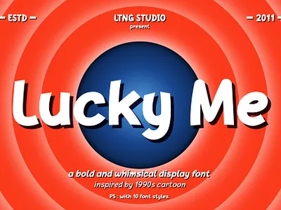 Lucky Me 90s Display Font cartoon
