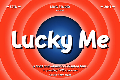 Lucky Me 90s Display Font cartoon