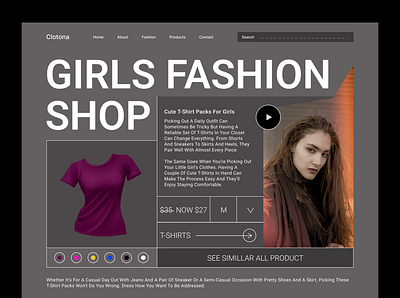 Fashion Web Interface 2023 beauty clothing company design ecommerce fashion girls girls fashion header homepage online shop product product design shirt shop summer trend wear web website
