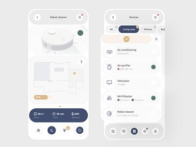 Smart home app "Casa" app design application design climate control control app dashboard control home automation mobile app mobile app design mobile application remote control saas smart device smart home smart home app smart home mobile app smart house smart security ui designer weather app wether app