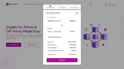 Noxkrypto - Buy Crypto Asset product design ui ux