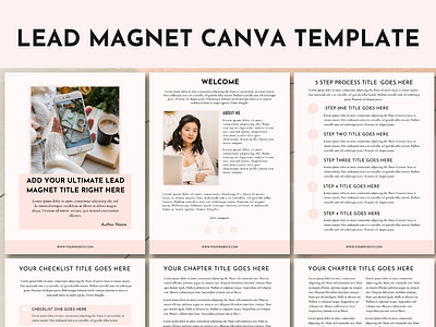 30-Page Lead Magnet Template bloggers canva template cheatsheet checklist coaches course creators ebook freelancers graphic design lead magnet workbook