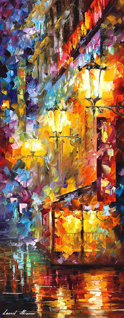 CITY NIGHT VIBES — oil painting on canvas leonidafremov